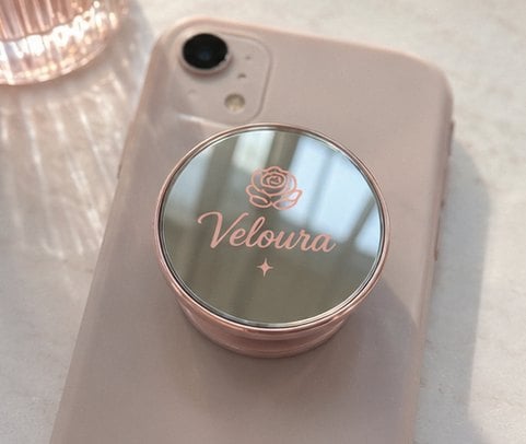 Mirror Phone Grip with custom branding