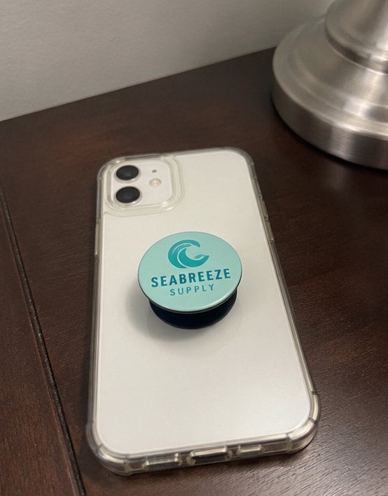 Popsockets with logo — customer photo