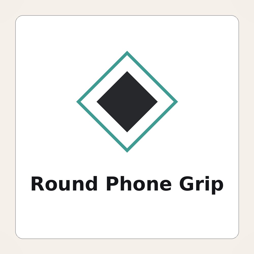 Full-color UV-printed round phone grip for corporate and campus swag
