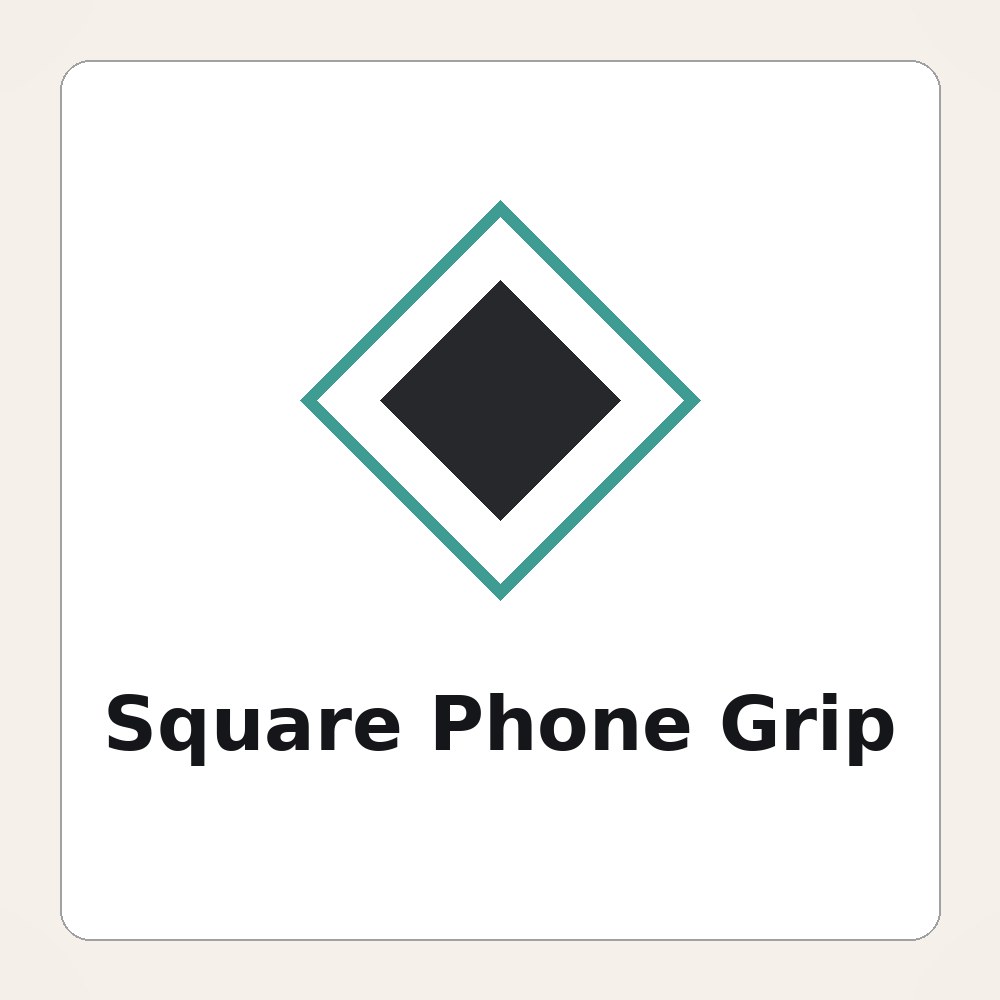 Full-color UV-printed square phone grip for brand promotional giveaways