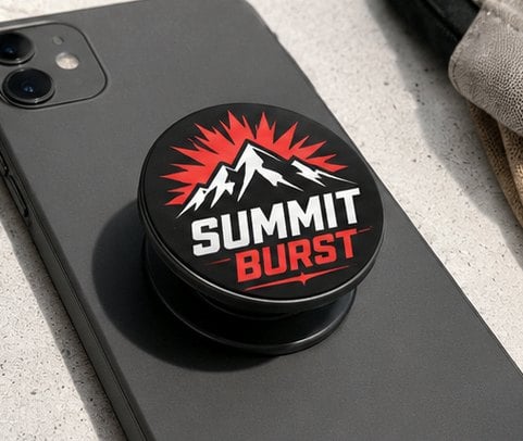 Round Phone Grip with custom branding