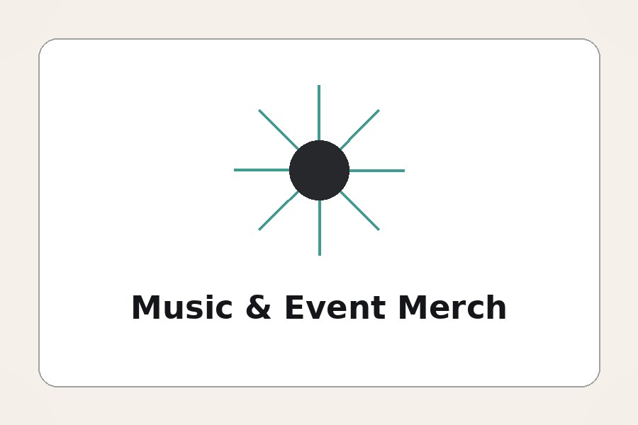 Full-color printed phone grip branded as band or festival merch at a music event