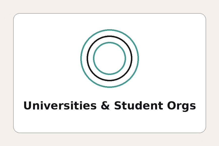 Full-color printed phone grip branded with a university crest for a student org
